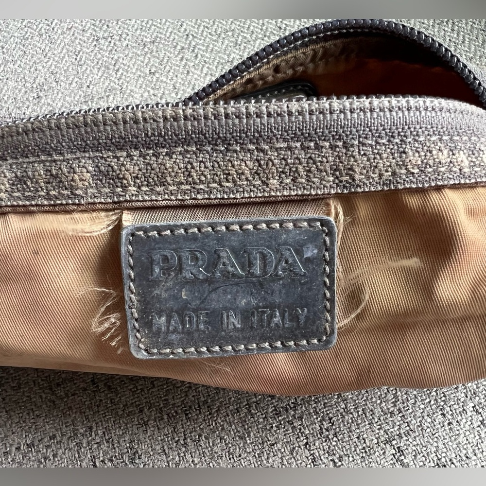 Prada nylon Brown pencil makeup case - Picture 6 of 10